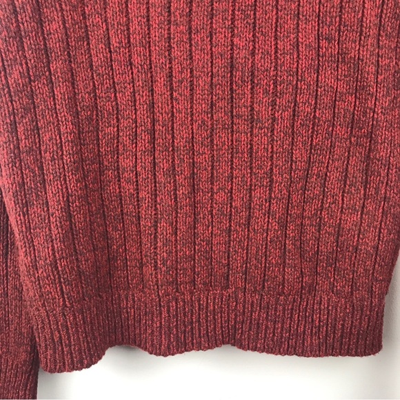 SOLD - LL Bean Men's 100% Lambs Wool Knit Sweater Burgundy Red EUC - Picture 11 of 13